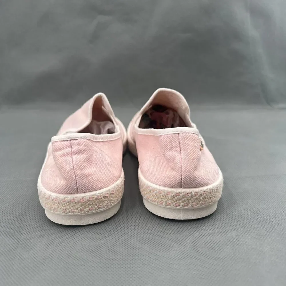Rivieras Nymphe Cotton Canvas Slip On Classic Pink Canvas Sneakers Size 40